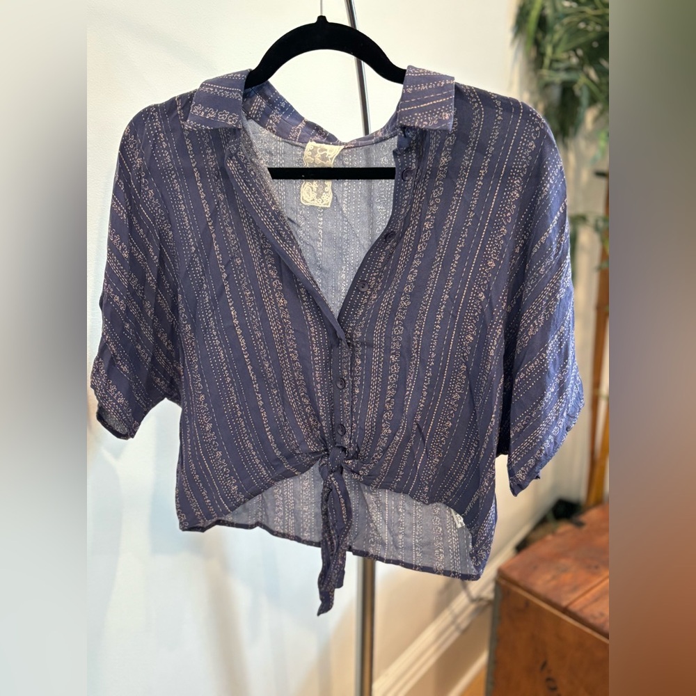 Button Up Crop Top